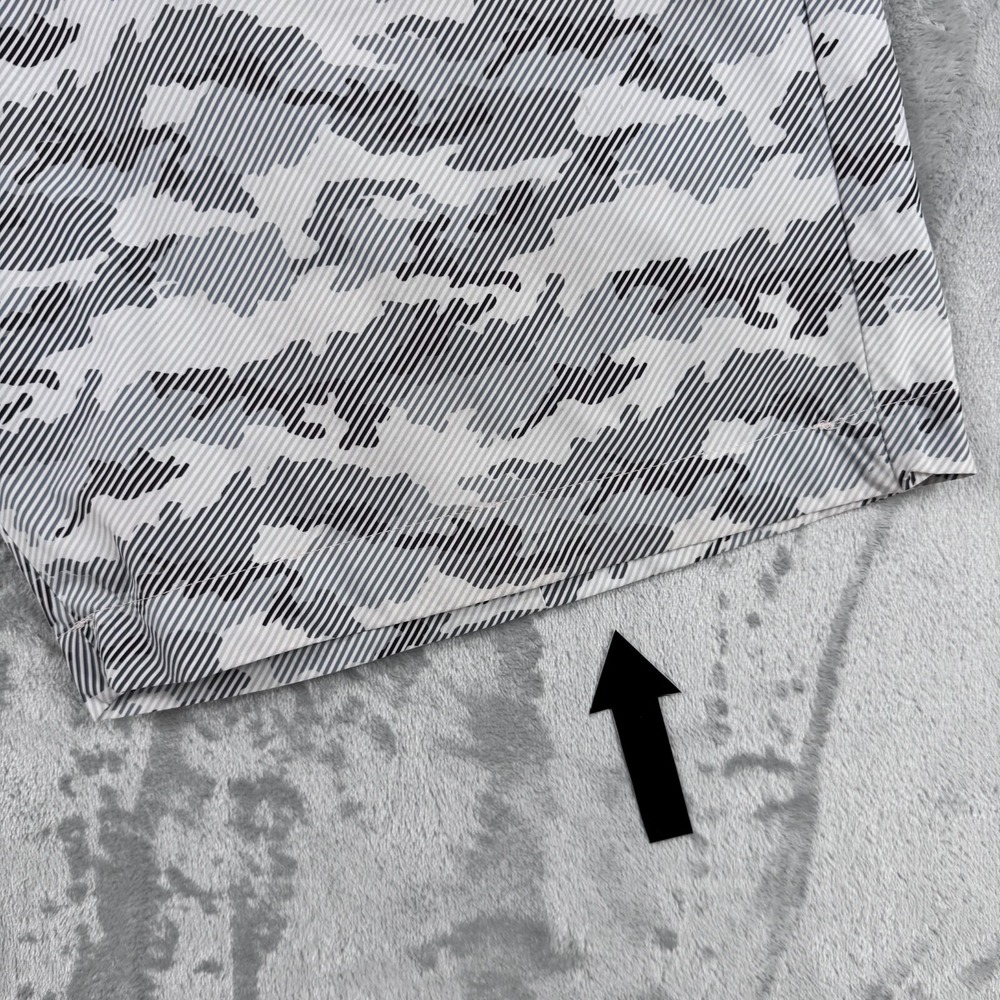 Robert Graham Shorts Mens 38 Gray Biscay Camo Flat Front Regular Fit Chino - Picture 4 of 16